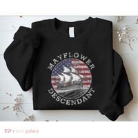 Mayflower Descendant Used Union Jack Sweatshirt thumb 2