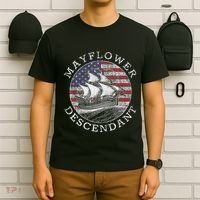 Mayflower Descendant Used Union Jack T-Shirt thumb 6