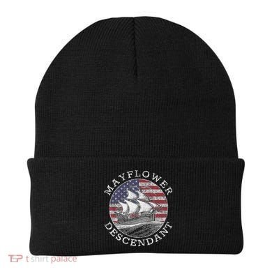 Mayflower Descendant Used Union Jack Beanie