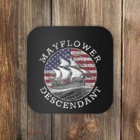 Mayflower Descendant Used Union Jack Coaster thumb 0