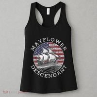 Mayflower Descendant Used Union Jack Women's Tank Top thumb 3