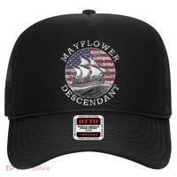 Mayflower Descendant Used Union Jack Hat thumb 0