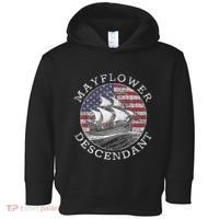 Mayflower Descendant Used Union Jack Toddler Hoodie thumb 0