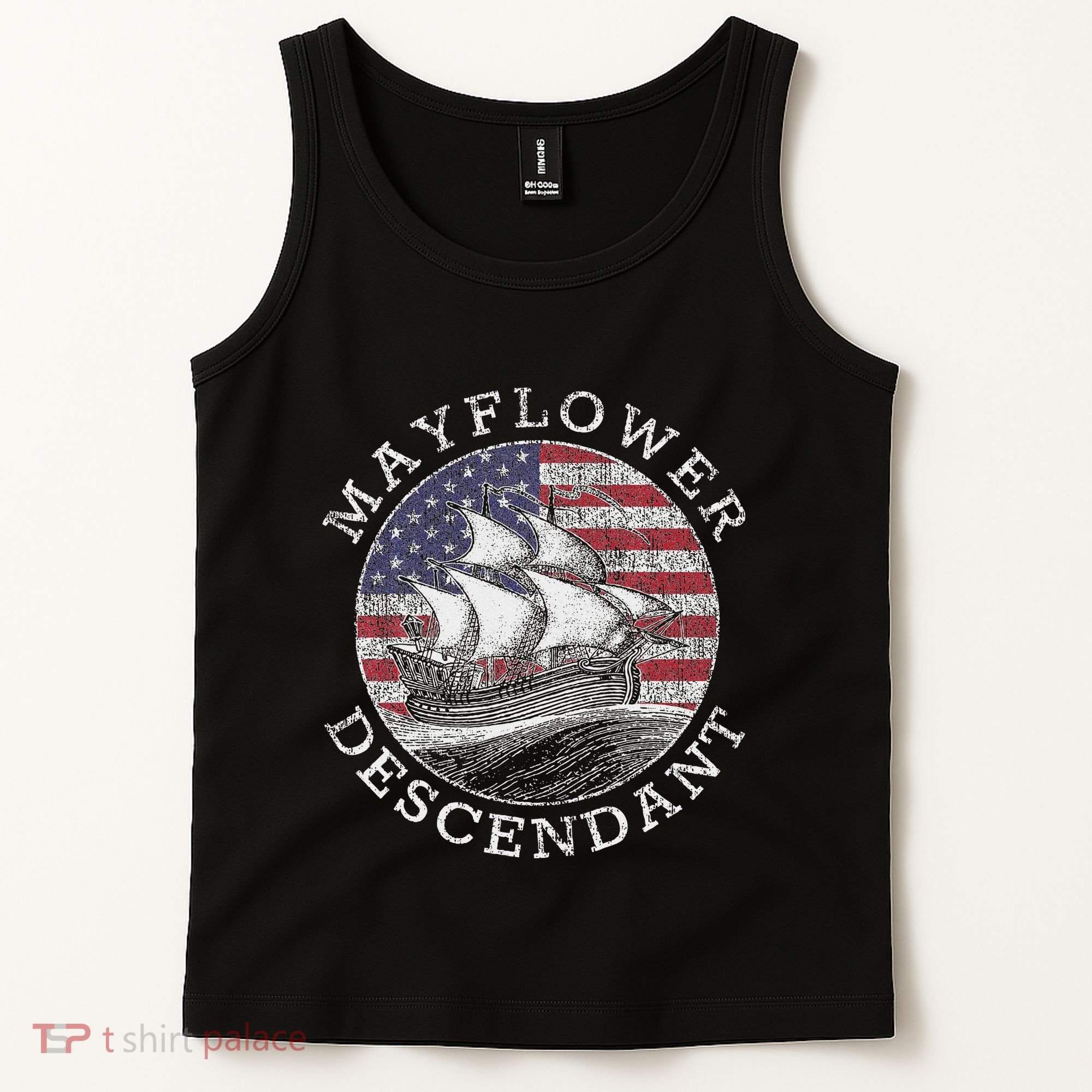 Mayflower Descendant Used Union Jack Tank Top