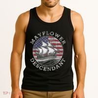 Mayflower Descendant Used Union Jack Tank Top thumb 3