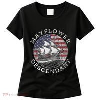 Mayflower Descendant Used Union Jack Women's T-Shirt thumb 0