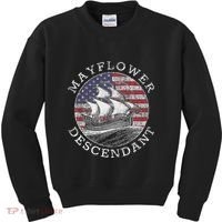 Mayflower Descendant Used Union Jack Kids Sweatshirt thumb 0