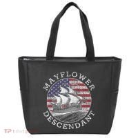 Mayflower Descendant Used Union Jack Tote Bag thumb 0