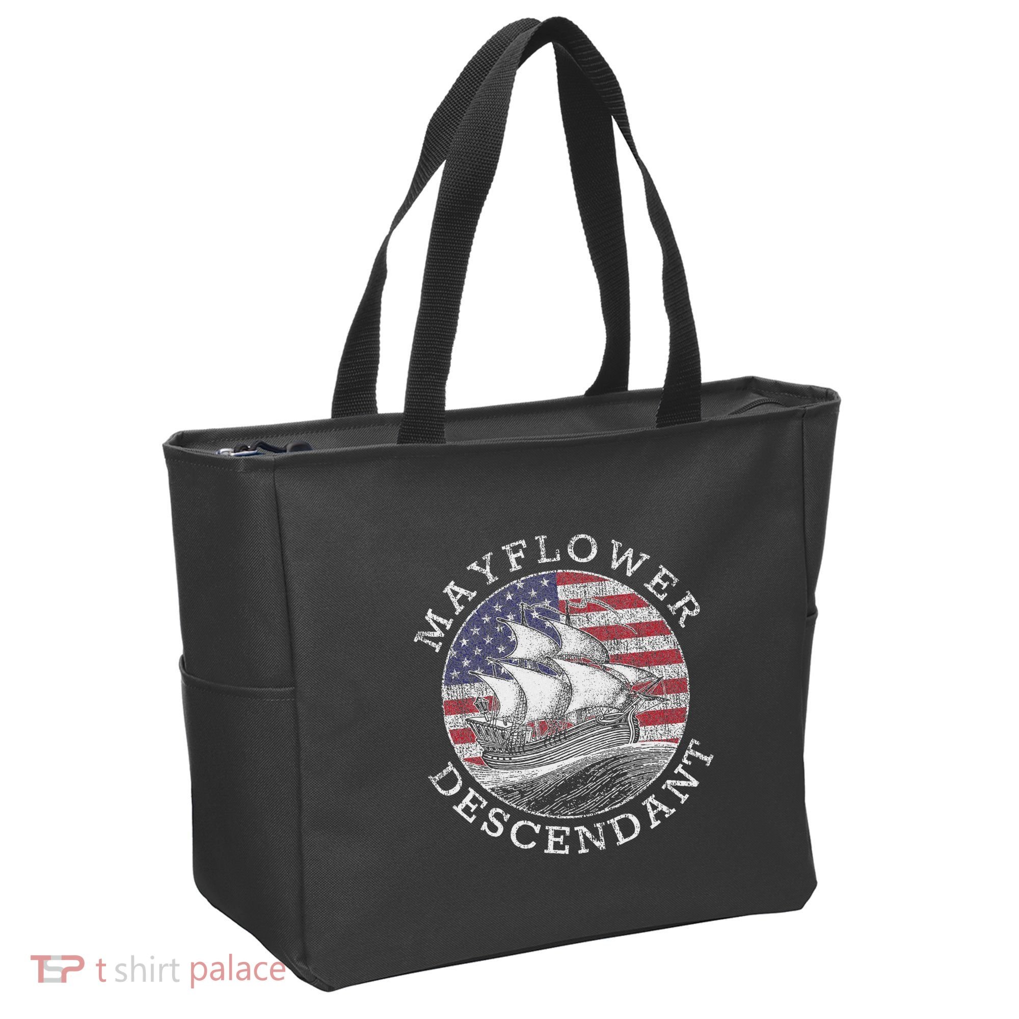Mayflower Descendant Used Union Jack Tote Bag