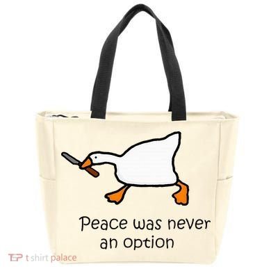 Murder Duck Untitled Duck Game Duck With Knife Meme Tote Bag