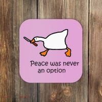 Murder Duck Untitled Duck Game Duck With Knife Meme Coaster thumb 0