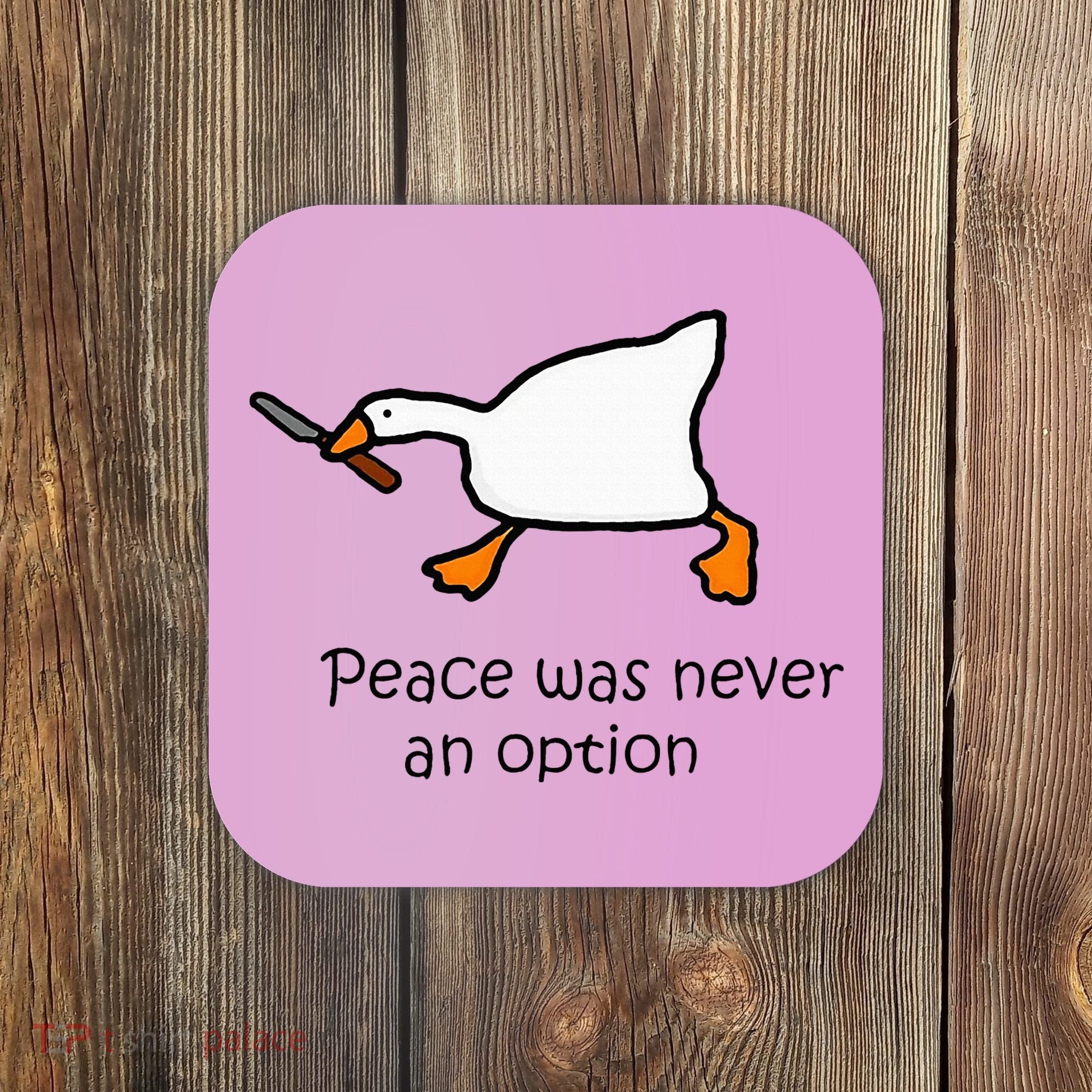 Murder Duck Untitled Duck Game Duck With Knife Meme Coaster