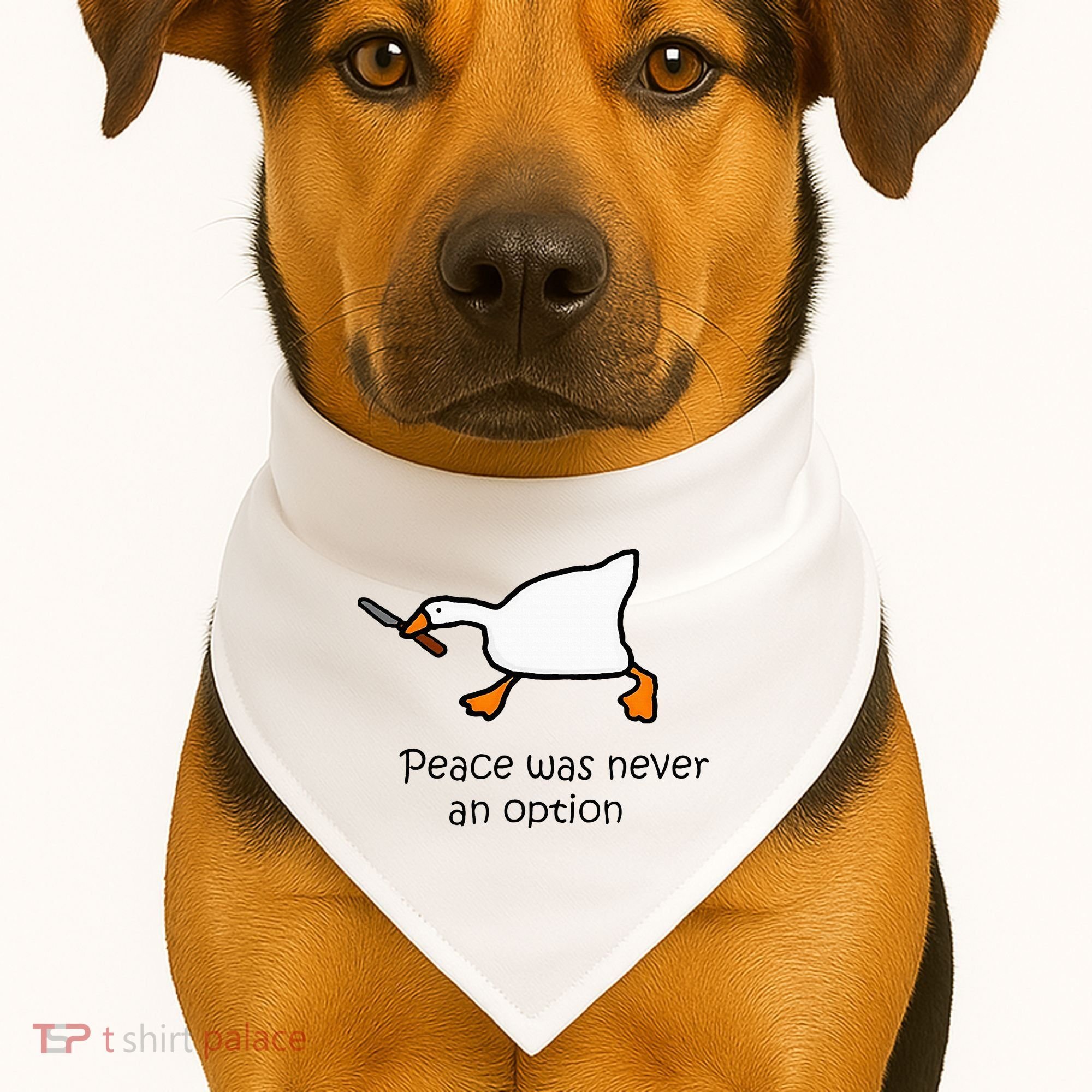 Murder Duck Untitled Duck Game Duck With Knife Meme USA-Made Doggie Bandana