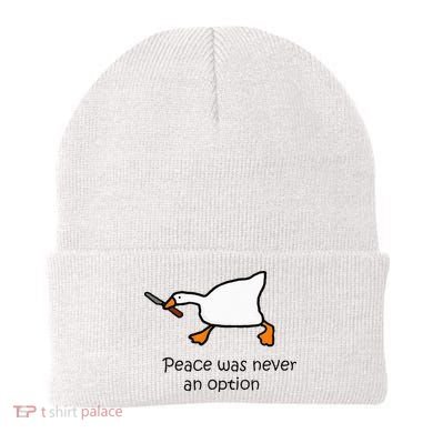 Murder Duck Untitled Duck Game Duck With Knife Meme Beanie