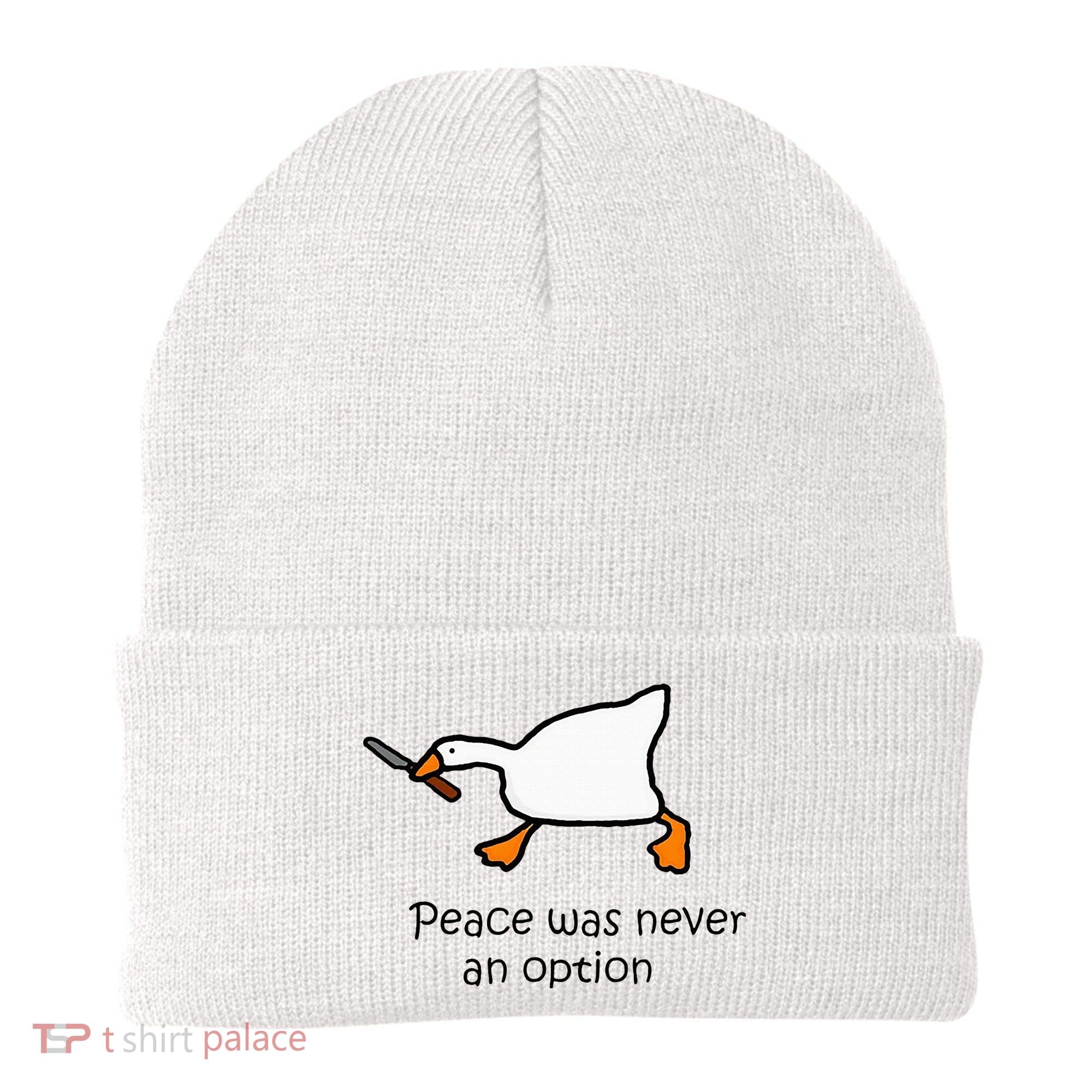 Murder Duck Untitled Duck Game Duck With Knife Meme Beanie