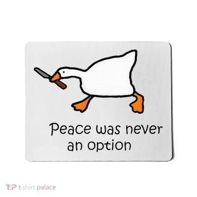 Murder Duck Untitled Duck Game Duck With Knife Meme Mousepad