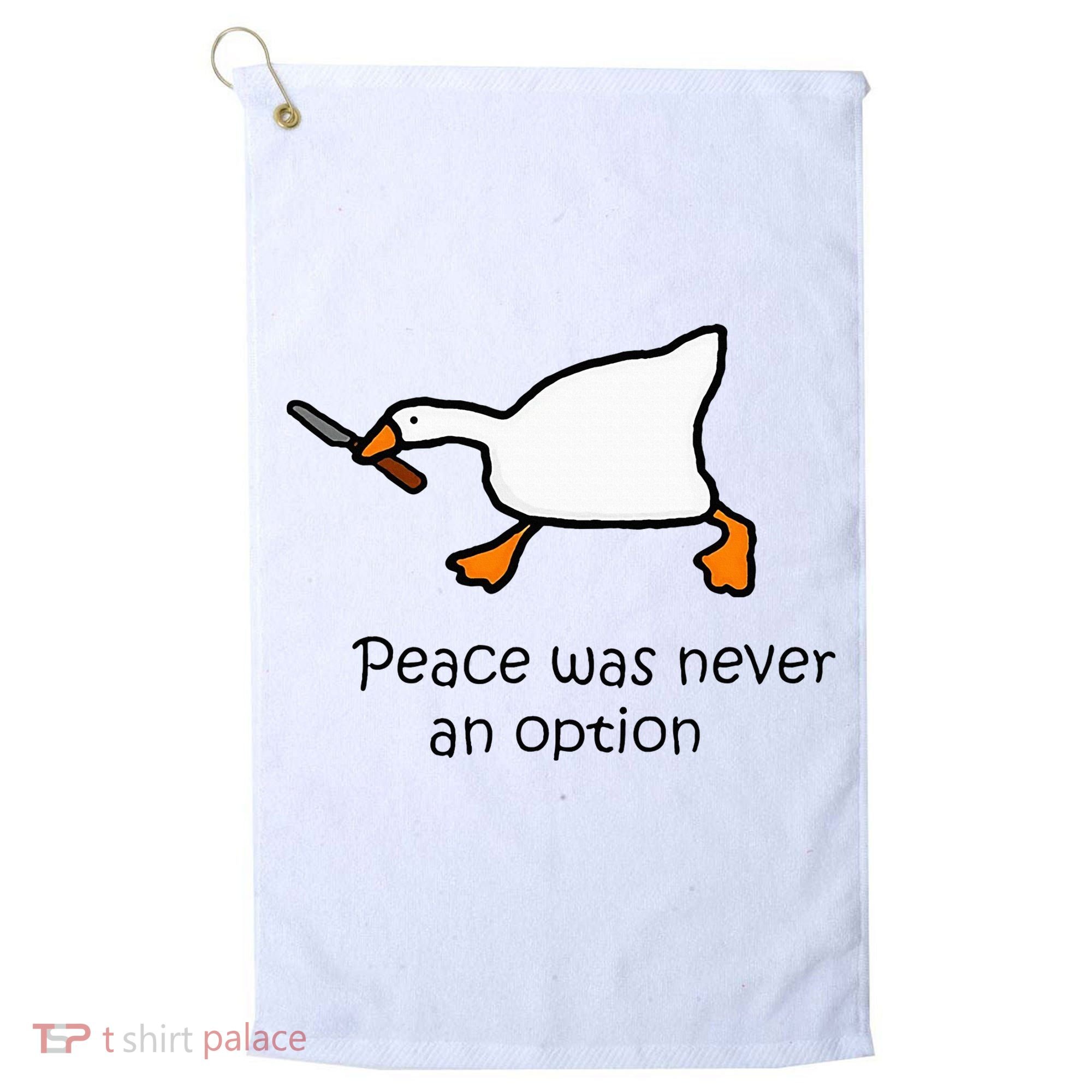 Murder Duck Untitled Duck Game Duck With Knife Meme Golf Towel