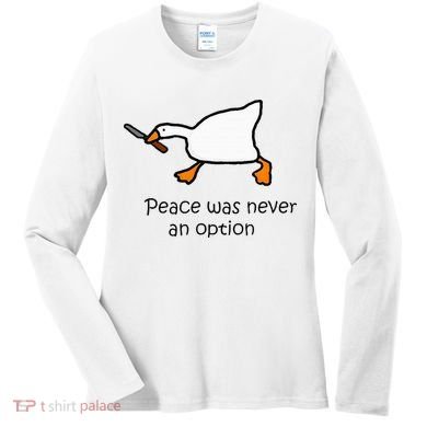Murder Duck Untitled Duck Game Duck With Knife Meme Women's Long Sleeve Shirt