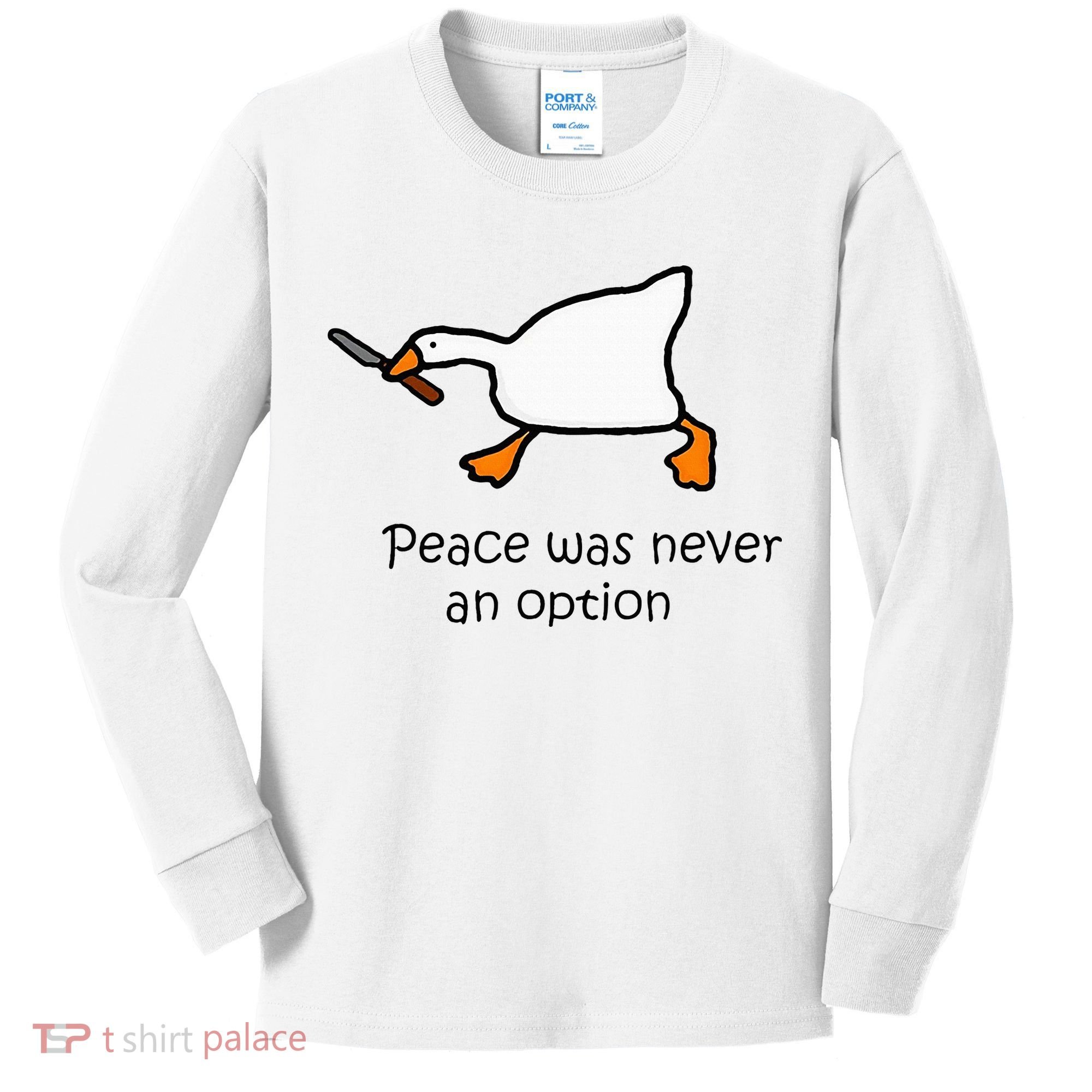 Murder Duck Untitled Duck Game Duck With Knife Meme Kids Long Sleeve Shirt