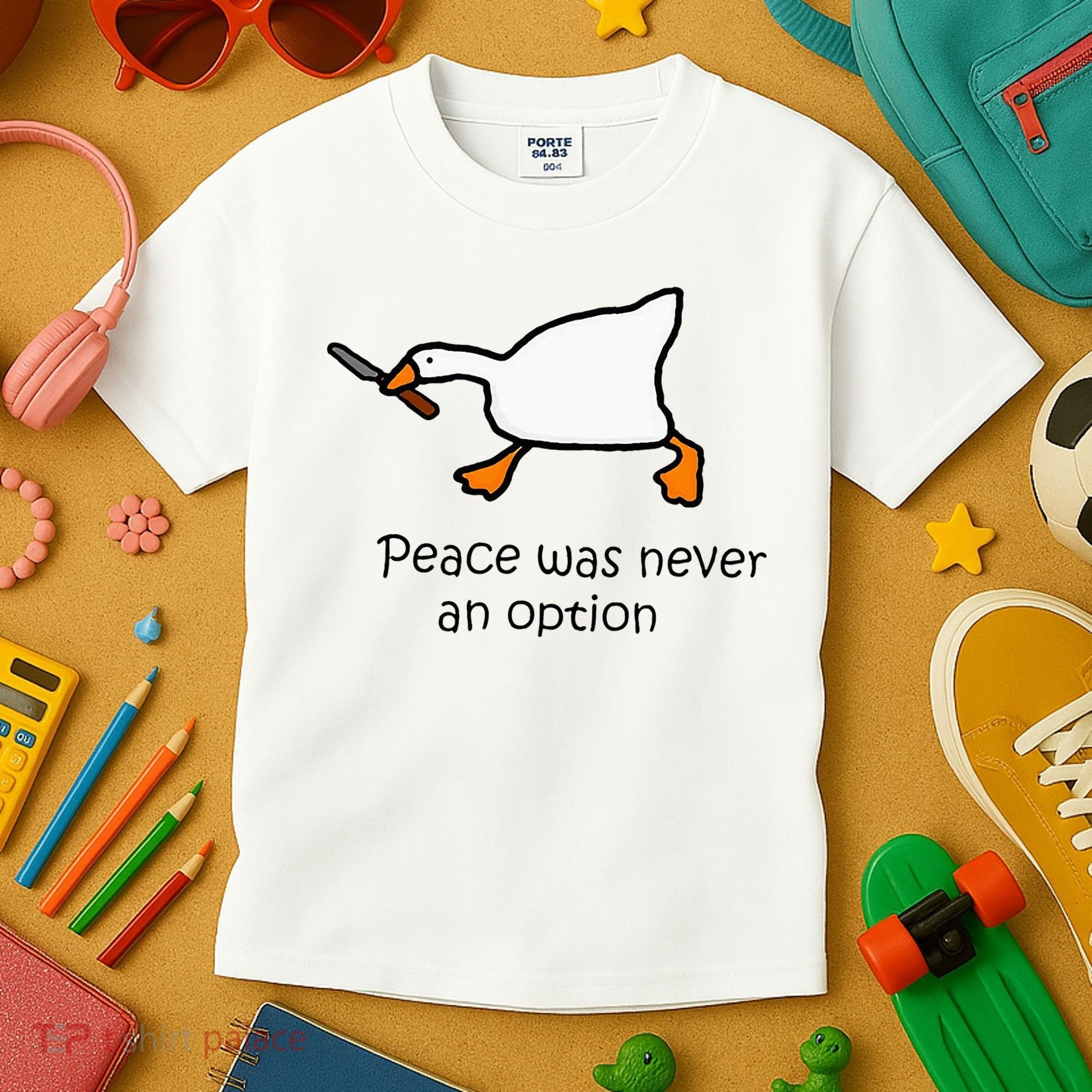 Murder Duck Untitled Duck Game Duck With Knife Meme Kids T-Shirt