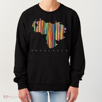 Mapa De Venezuela Multicolor Franela Women's Sweatshirt