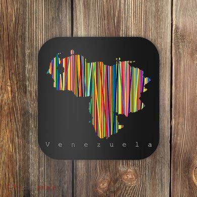 Mapa De Venezuela Multicolor Franela Coaster