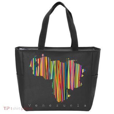 Mapa De Venezuela Multicolor Franela Tote Bag