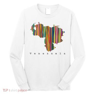 Mapa De Venezuela Multicolor Franela Long Sleeve Shirt