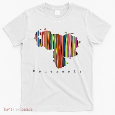 Mapa De Venezuela Multicolor Franela T-Shirt