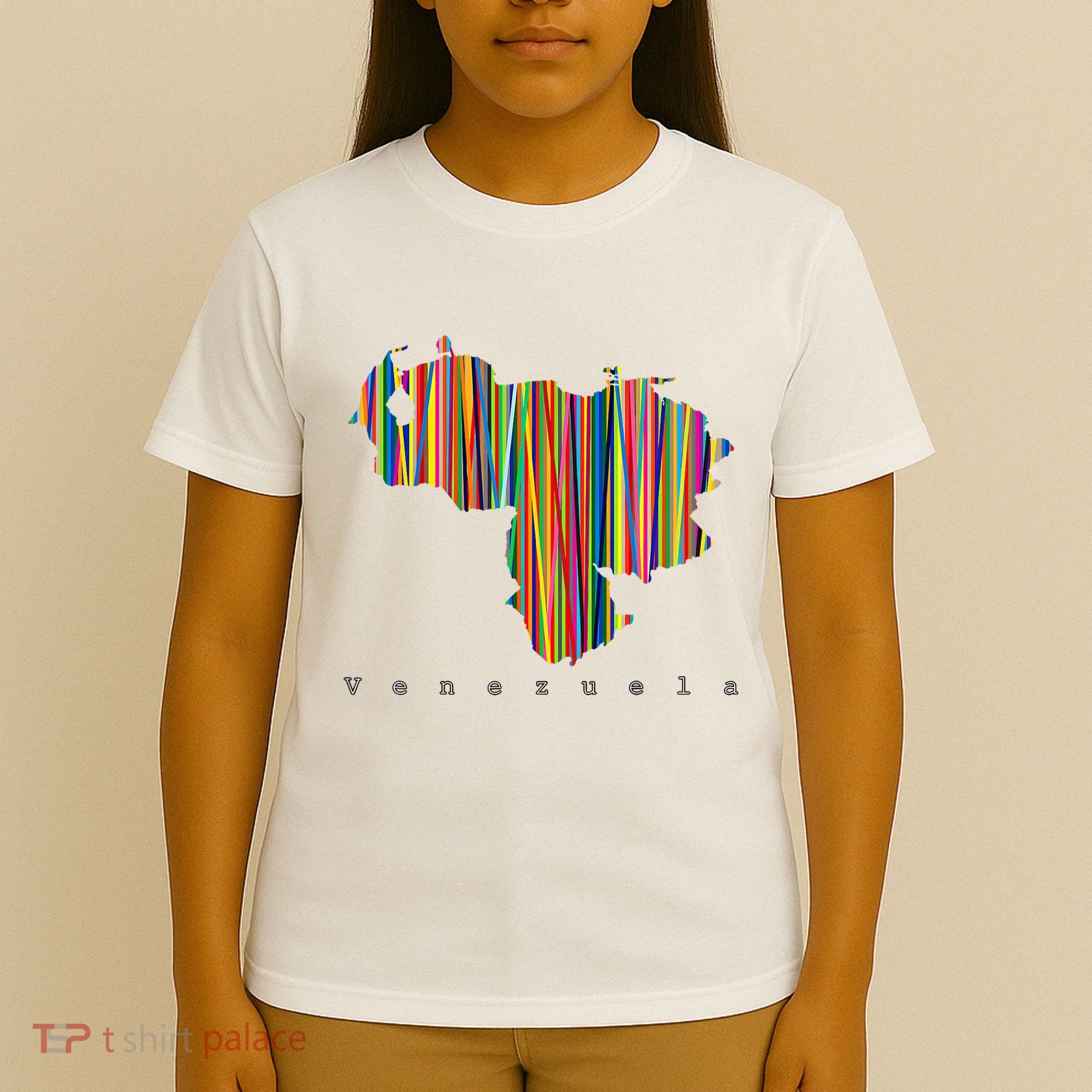 Mapa De Venezuela Multicolor Franela T-Shirt