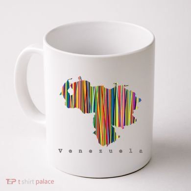 Mapa De Venezuela Multicolor Franela Coffee Mug