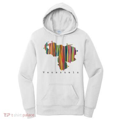 Mapa De Venezuela Multicolor Franela Women's Hoodie