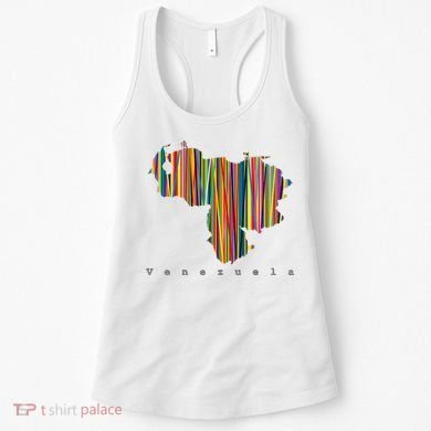 Mapa De Venezuela Multicolor Franela Women's Tank Top