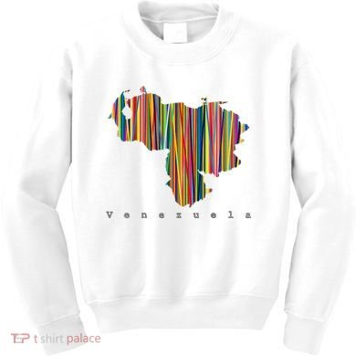Mapa De Venezuela Multicolor Franela Kids Sweatshirt