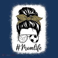 Mothers Day Volleyball And Soccer Mom Life Messy Bun Leopard Women's Tank Top thumb 5