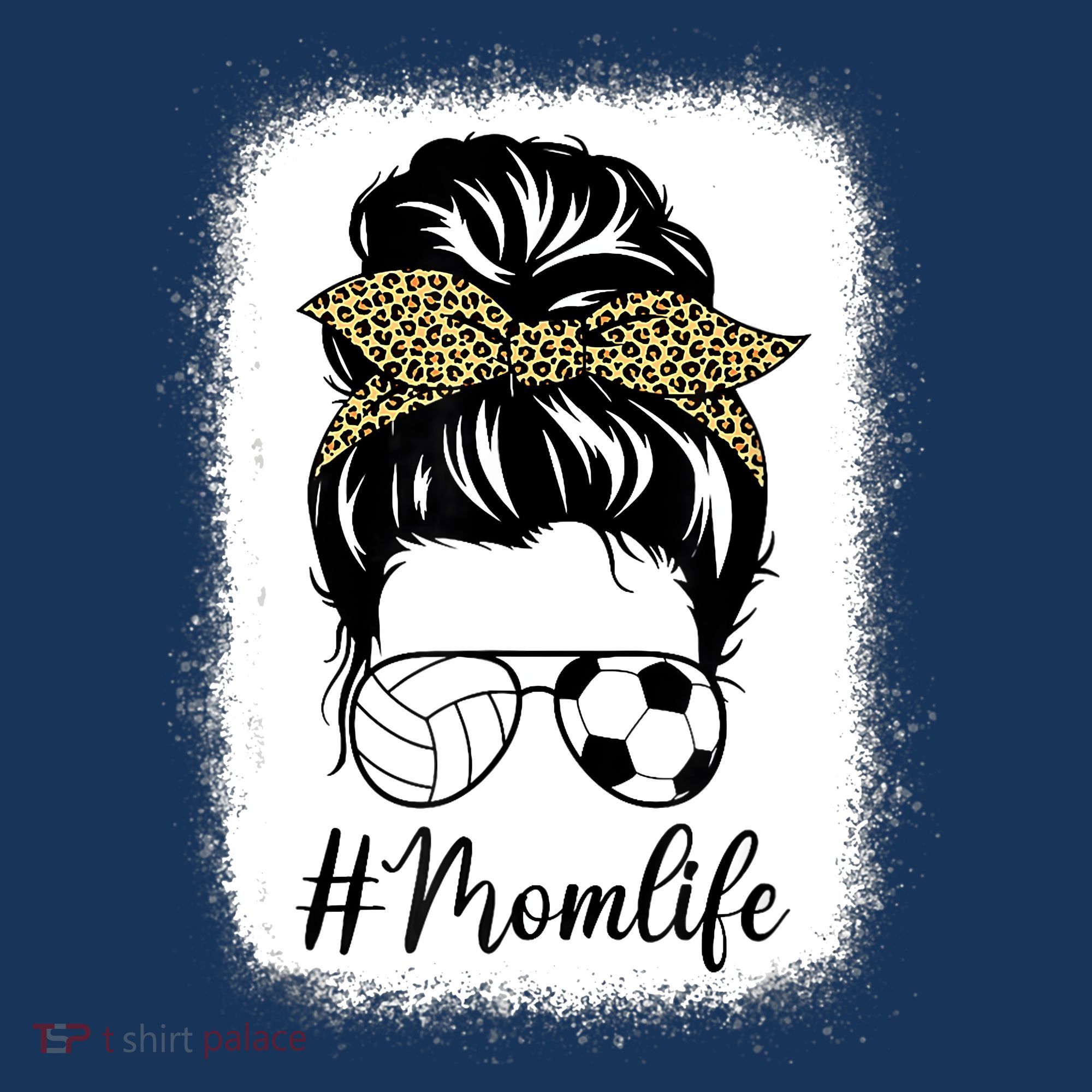 Mothers Day Volleyball And Soccer Mom Life Messy Bun Leopard Women's Tank Top