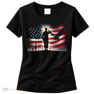 Memorial Day We Will Never Forget Remember The Fallen Flag Women's T-Shirt