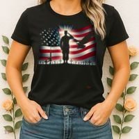 Memorial Day We Will Never Forget Remember The Fallen Flag Women's T-Shirt thumb 2