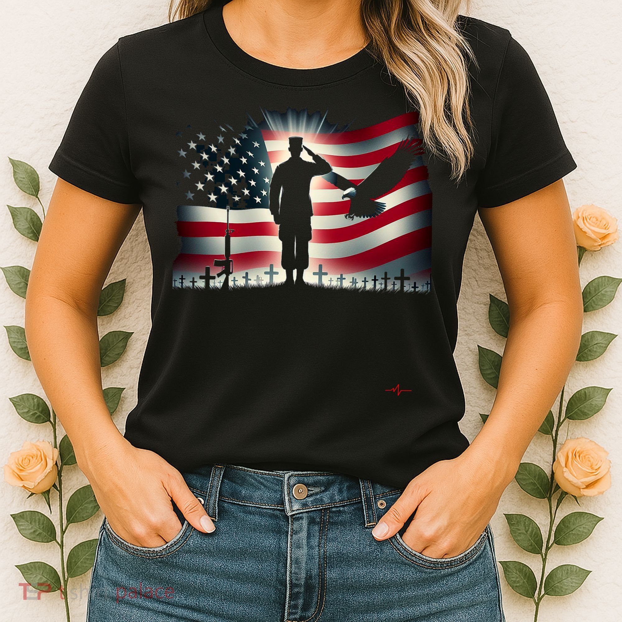 Memorial Day We Will Never Forget Remember The Fallen Flag Women's T-Shirt