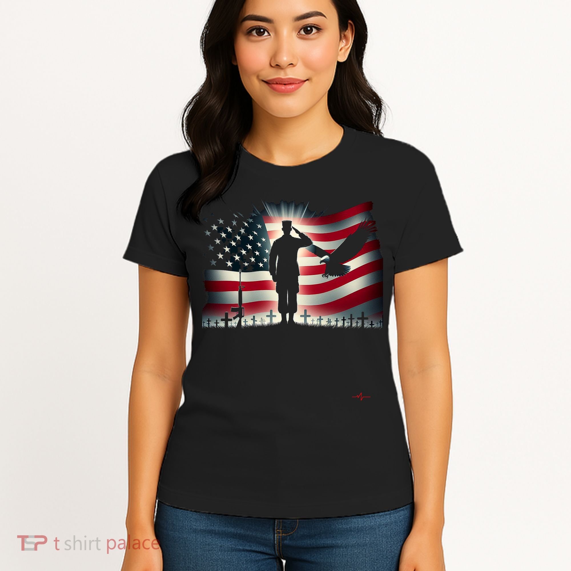 Memorial Day We Will Never Forget Remember The Fallen Flag Women's T-Shirt