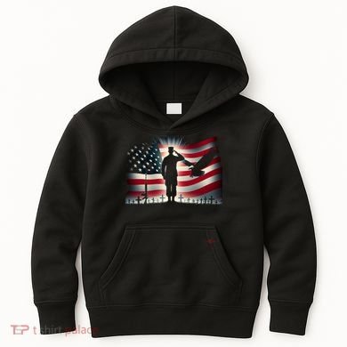 Memorial Day We Will Never Forget Remember The Fallen Flag Kids Hoodie