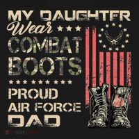My Daughter Wear Combat Boots Proud Dad Of Veteran Polo thumb 3