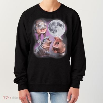 Moo Deng With The Moon Women's Sweatshirt