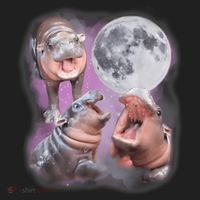 Moo Deng With The Moon Women's Sweatshirt thumb 2