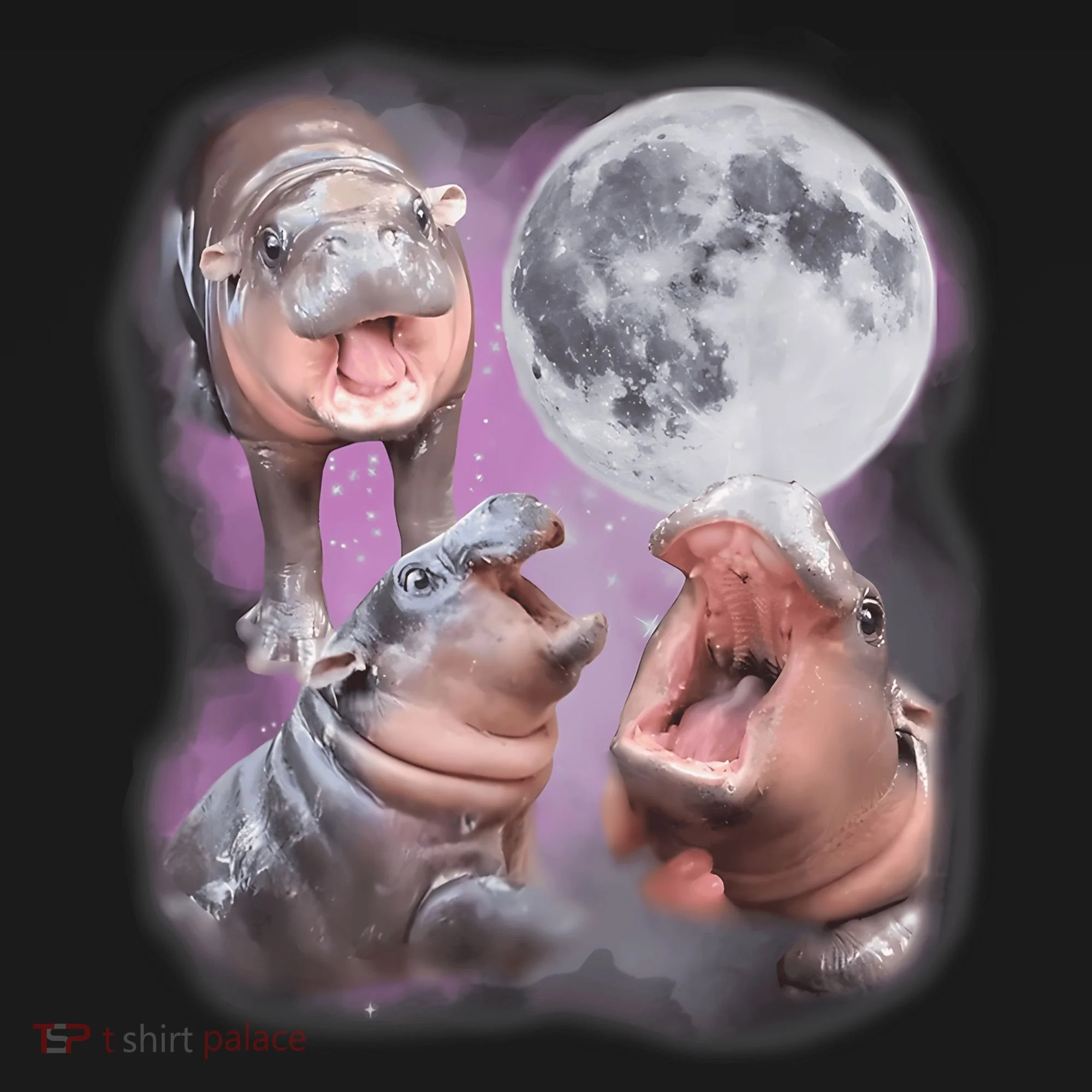 Moo Deng With The Moon Toddler Hoodie