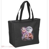 Moo Deng With The Moon Tote Bag thumb 2