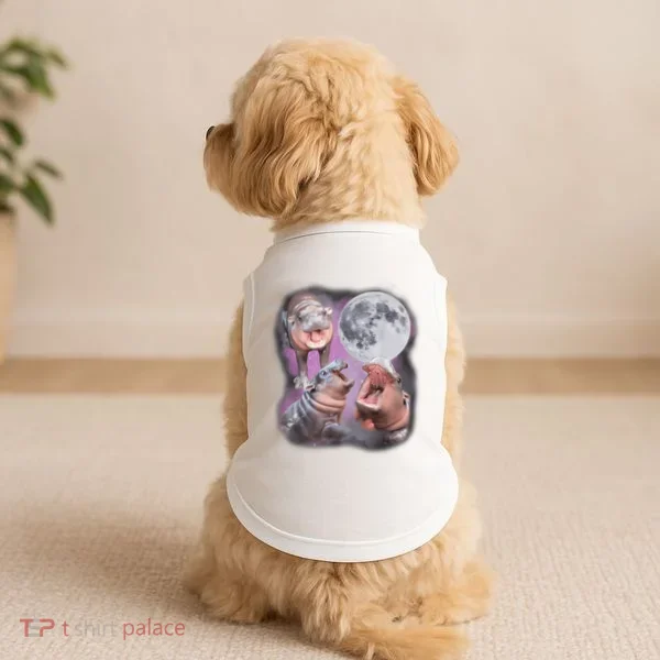 Moo Deng With The Moon Doggie Tank