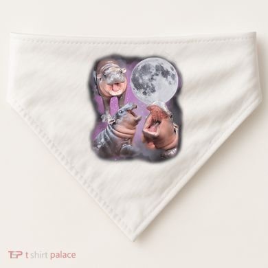 Moo Deng With The Moon USA-Made Doggie Bandana