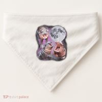 Moo Deng With The Moon USA-Made Doggie Bandana thumb 0