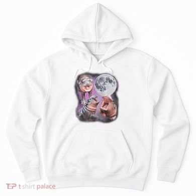 Moo Deng With The Moon Hoodie